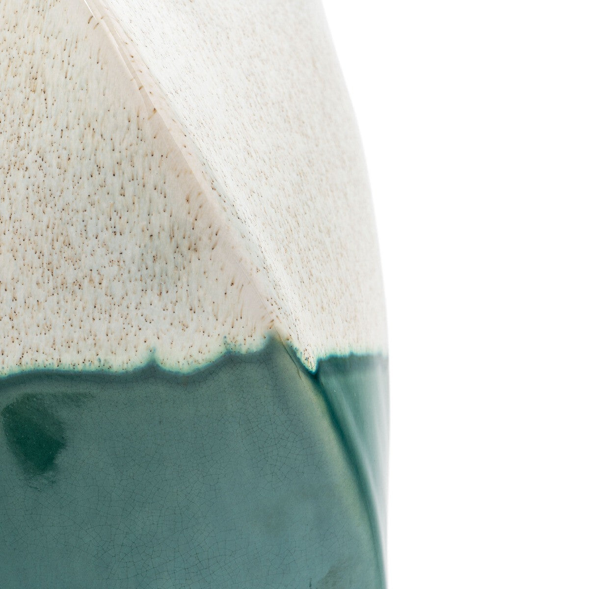Earth tone ombre vase with wavy texture on display, versatile table centerpiece for any room