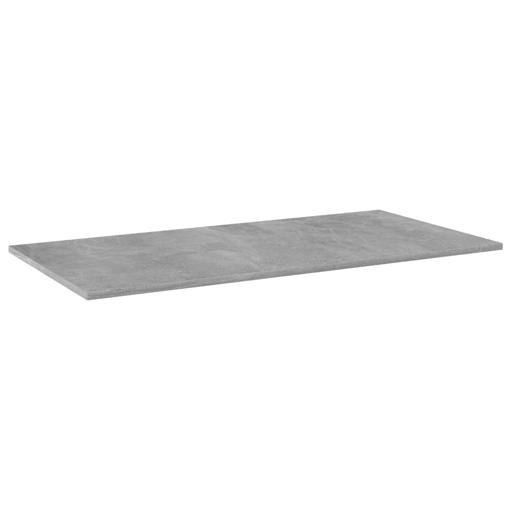 Single concrete gray bookshelf panel showing engineered wood construction and finish