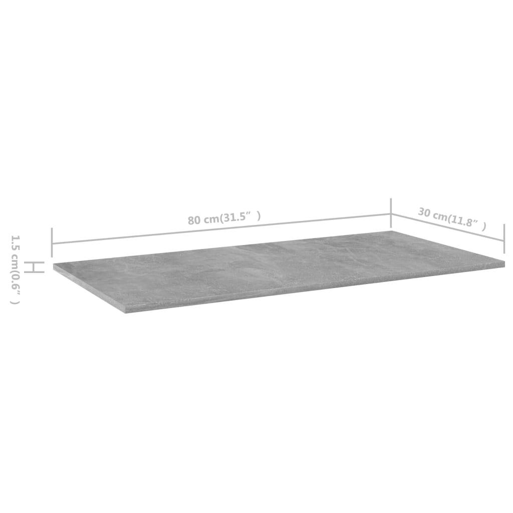 Concrete gray bookshelf panel showing dimensions for custom modular shelving system