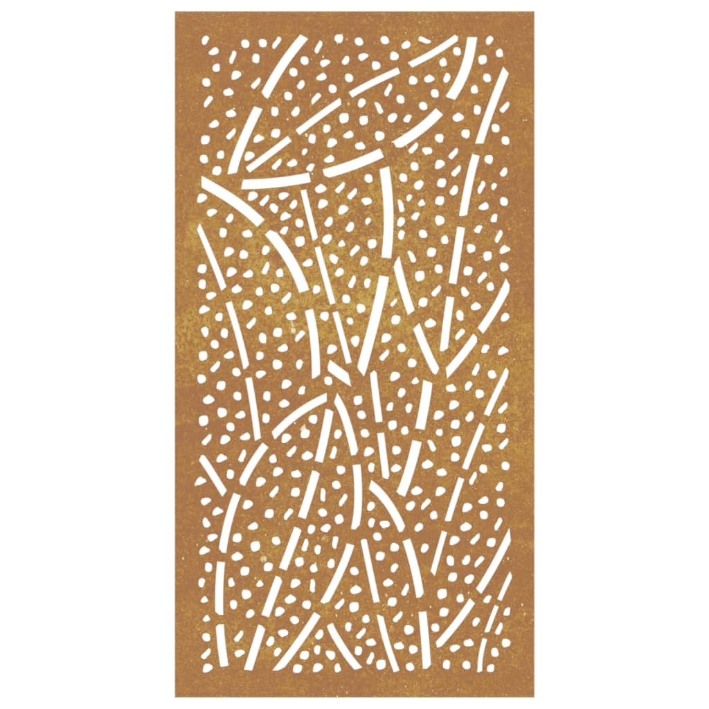 Corten steel leaf decoration showing natural rust patina development and weather resistance features