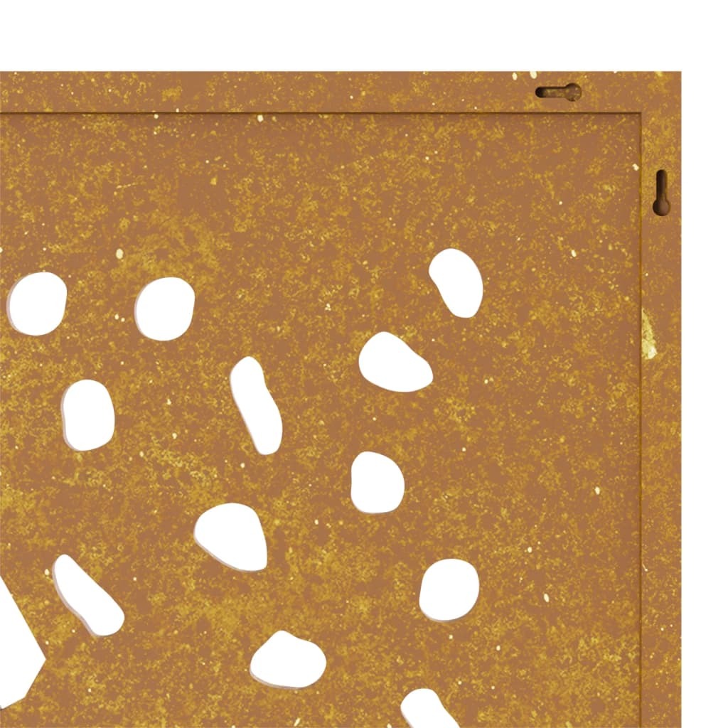Medium size garden wall decoration showing industrial style with floral motifs and durability