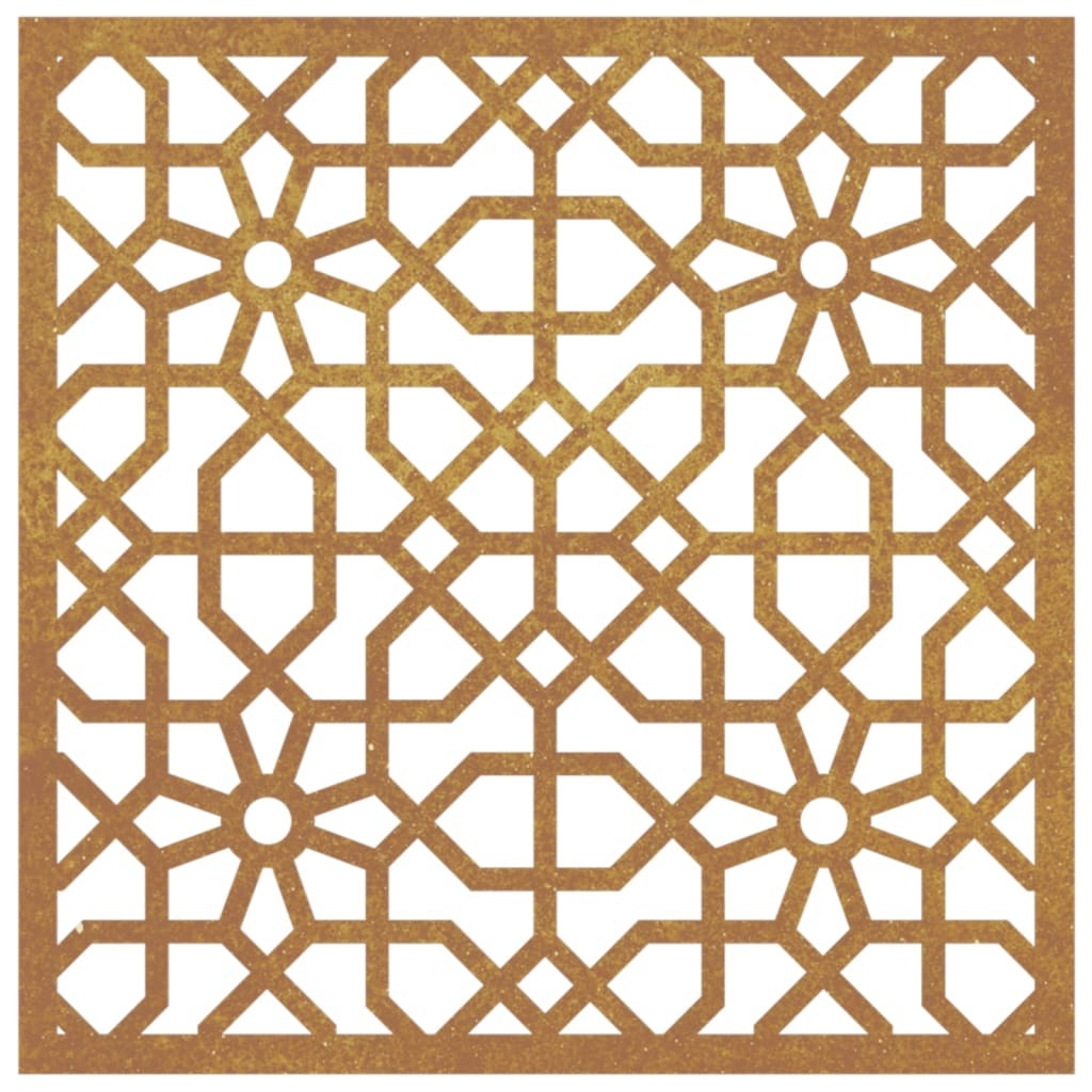 Corten steel Moroccan decoration showing natural rust finish development and cultural heritage design