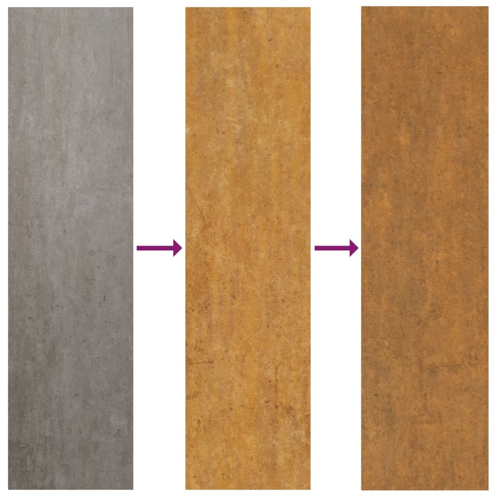 Natural rust patina texture on corten steel showing weathering process and finish