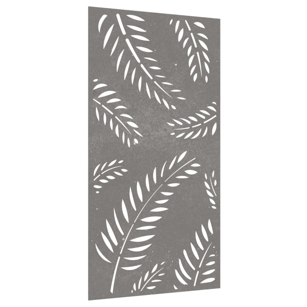Large rectangular garden wall art showing detailed floral motifs with flowers and plants design