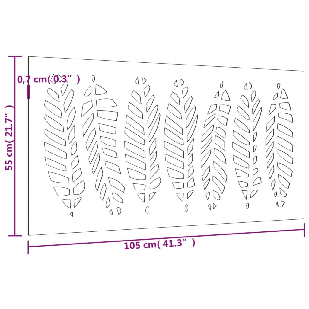 Garden wall decoration rusty brown corten steel large product packaging and assembly-free design