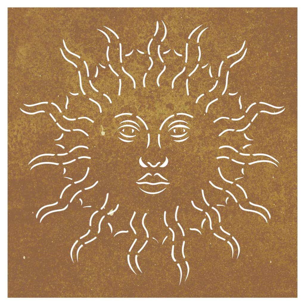 Corten steel garden wall decoration displaying weatherproof quality and rustic charm over time