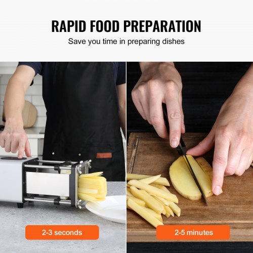VEVOR electric french fry cutter with anti-slip feet and aluminum body for commercial kitchen use