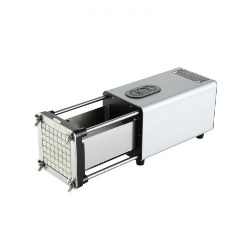 VEVOR electric french fry cutter product packaging and included accessories with dual blades