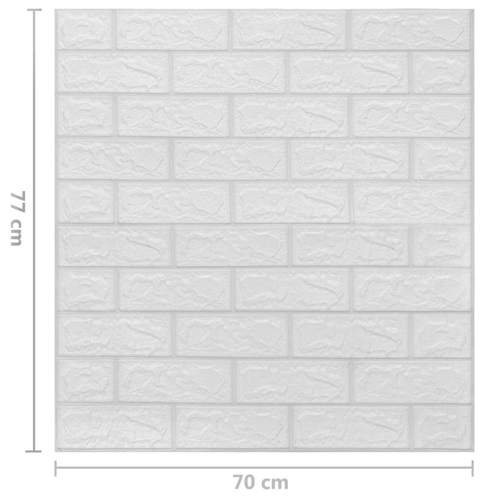 White 3D brick wallpaper accent wall in bedroom showing elegant architectural detail and easy peel-and-stick installation