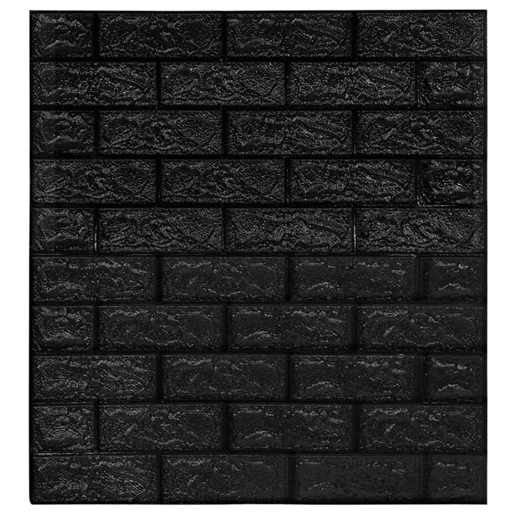 Black brick-patterned wall tile