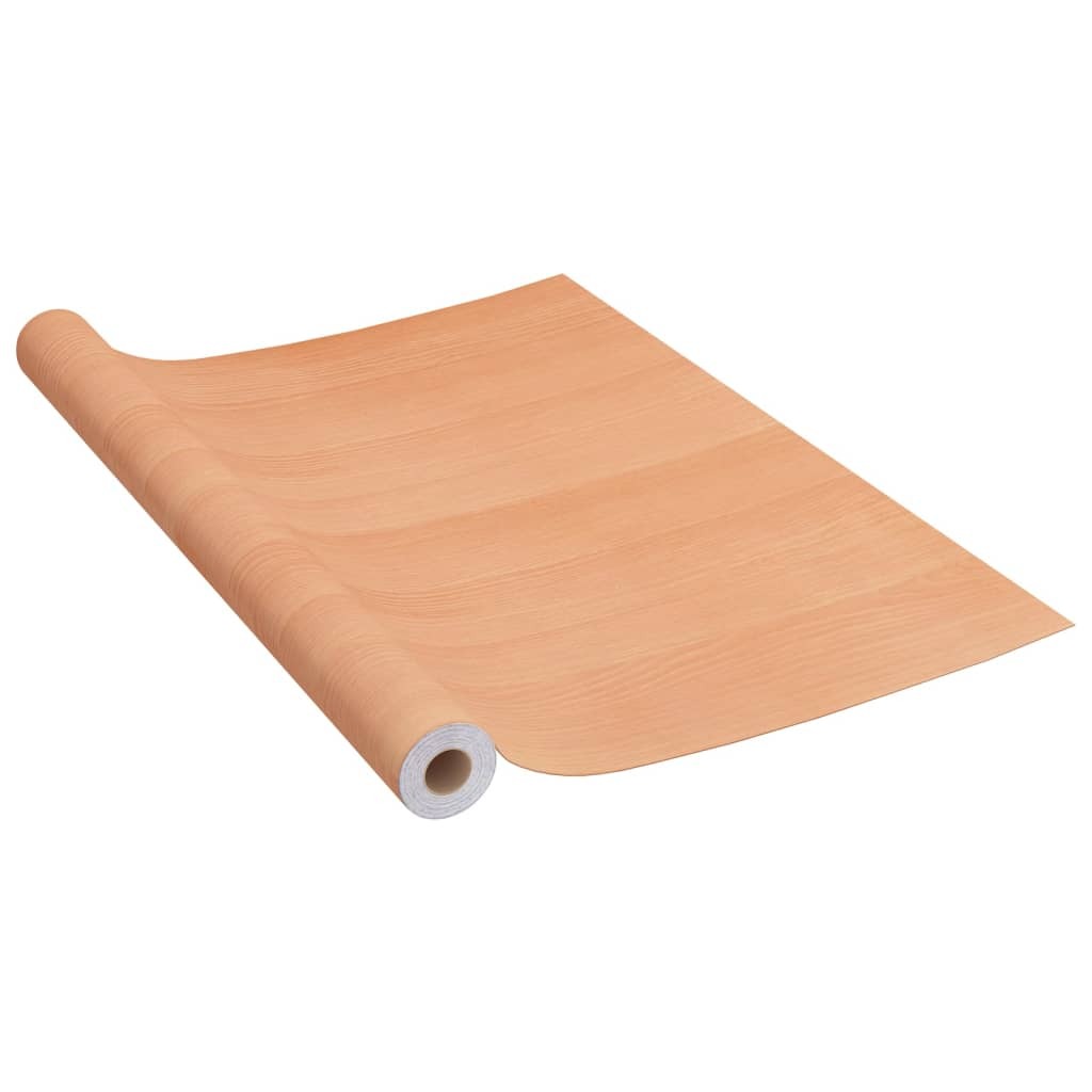 Detail view of Japanese oak PVC film showing natural wood grain pattern and water-resistant textured finish
