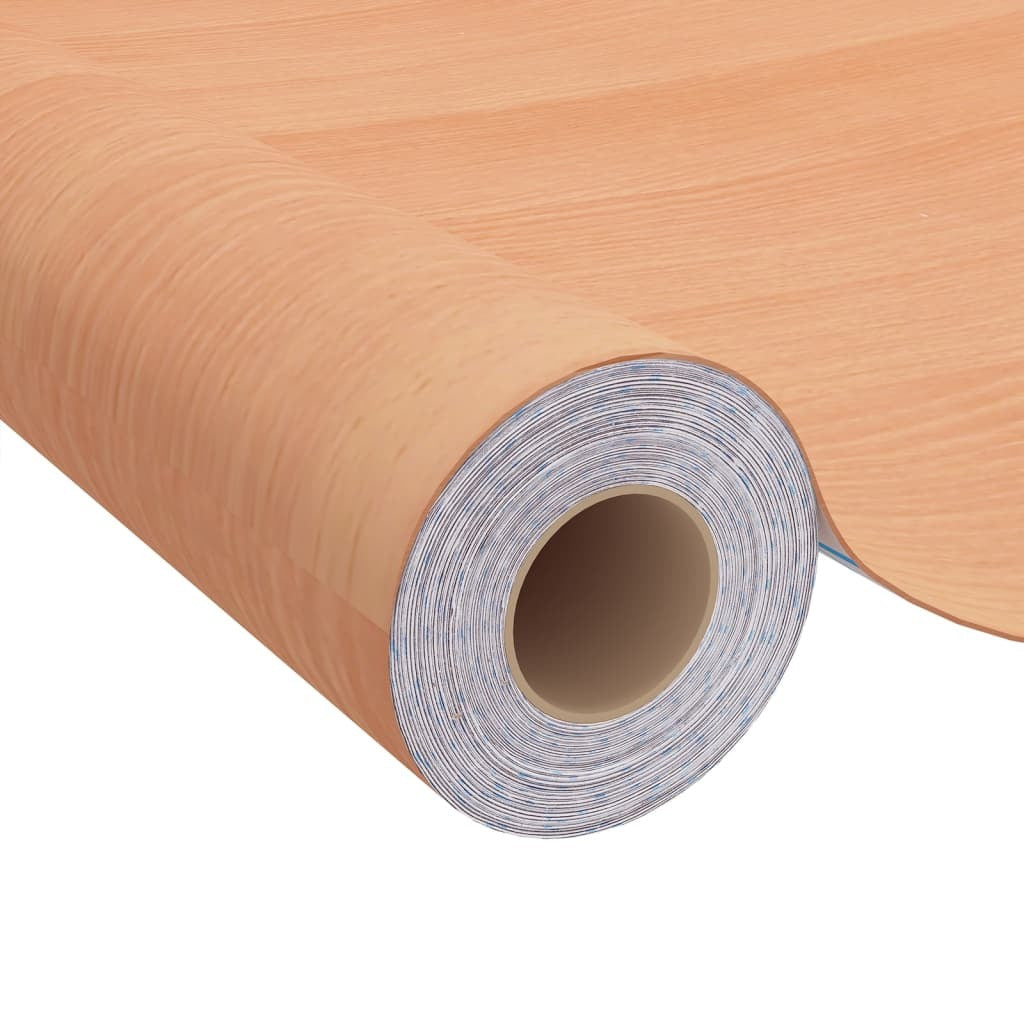 Japanese oak furniture film roll packaging showing dimensions and brown wood-look design for DIY renovation projects
