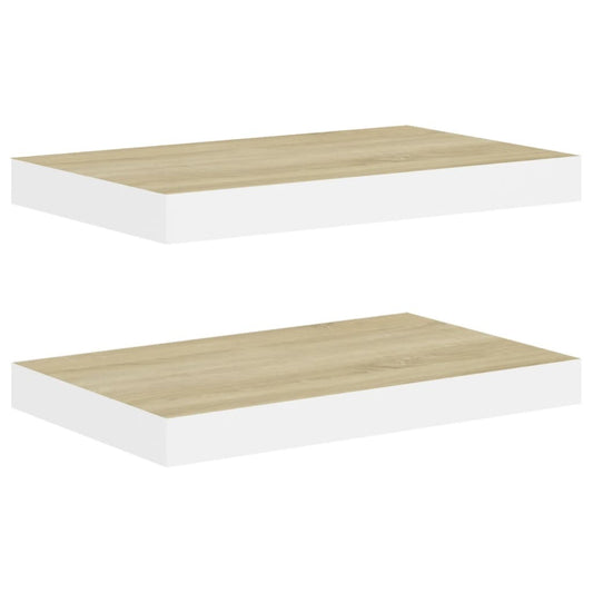 Close-up of oak and white finish showing wood grain texture and matte coating