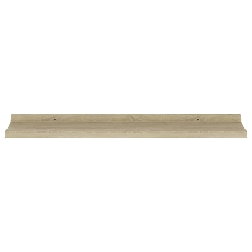 Sonoma oak floating wall shelves installation hardware and mounting fixtures included
