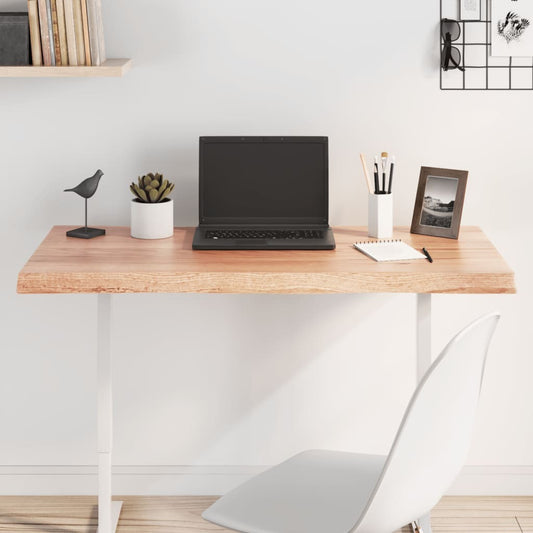 Medium rectangular rustic oak table top with heavy duty wood surface in modern interior
