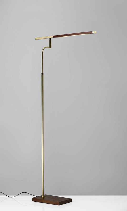 Modern 63-inch task floor lamp with adjustable metal arm and sleek contemporary design for home office and reading spaces