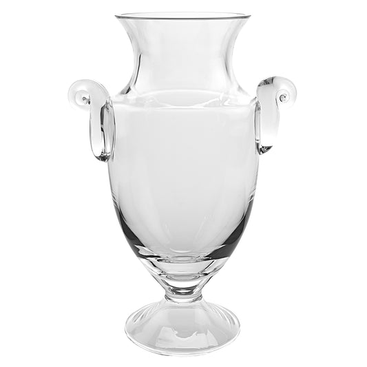 12 inch mouth blown crystal European made trophy vase handcrafted award with premium clarity and elegant design
