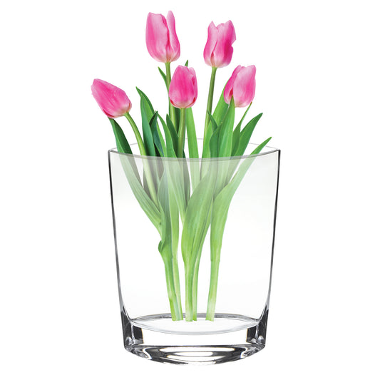 11 inch mouth blown European made crystal pocket shaped vase handcrafted wall vase with premium quality

