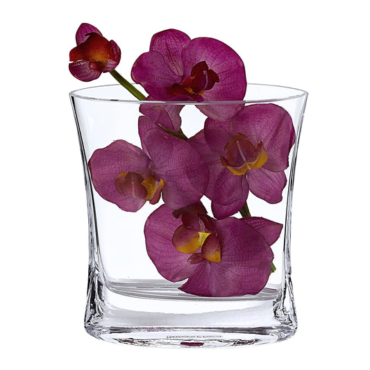 6.5 inch mouth blown European made medium glass pocket vase handcrafted wall vase with premium quality
