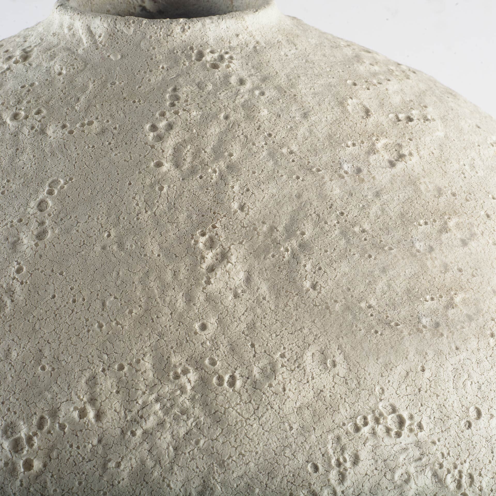Tall narrow vase white ceramic side view displaying impressive 32 inch height and modern aesthetic
