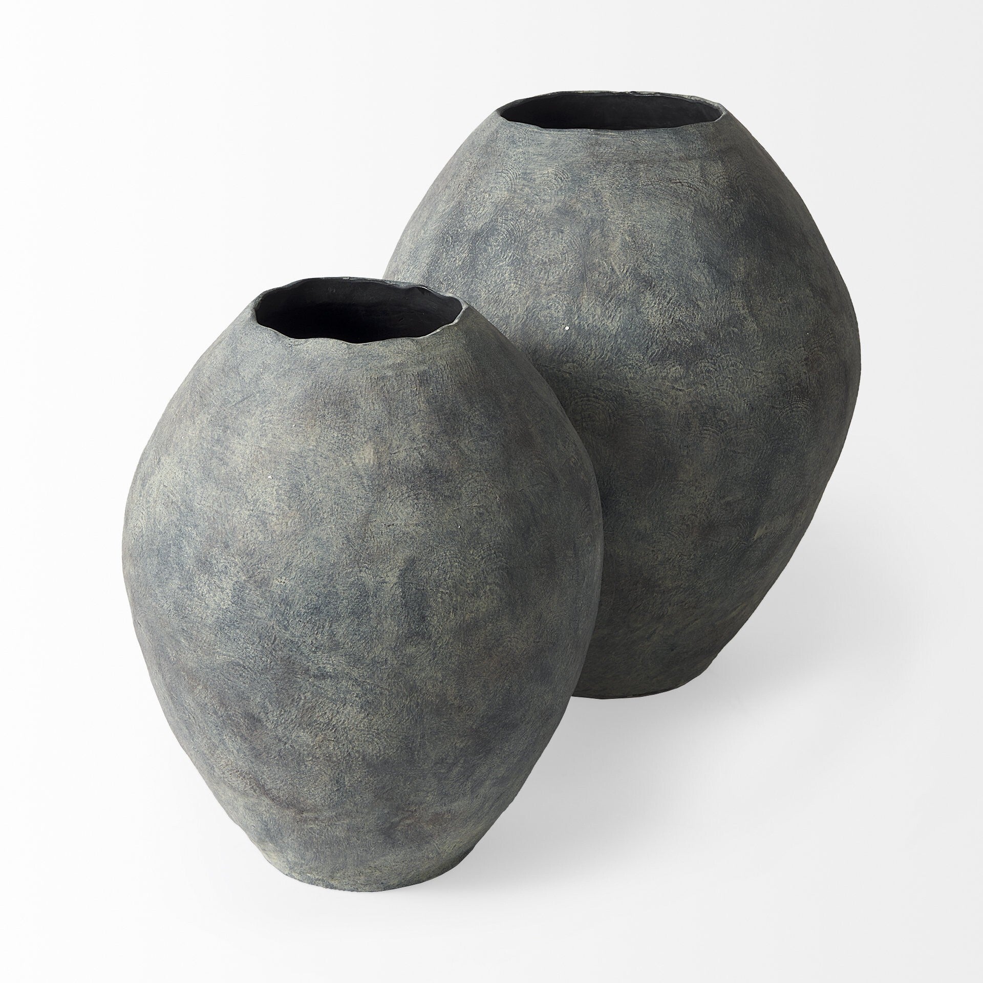 28 Inch Floor Vase - Top View Showing Oval Opening Perfect for Large Floral Arrangements and Tall Branches
