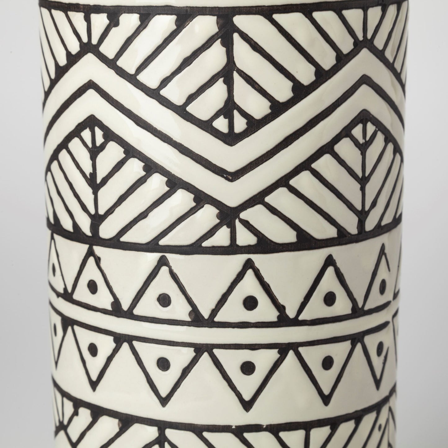 14x4x4 inch cream cylinder vase showing versatile placement options for living room dining area or bedroom decor