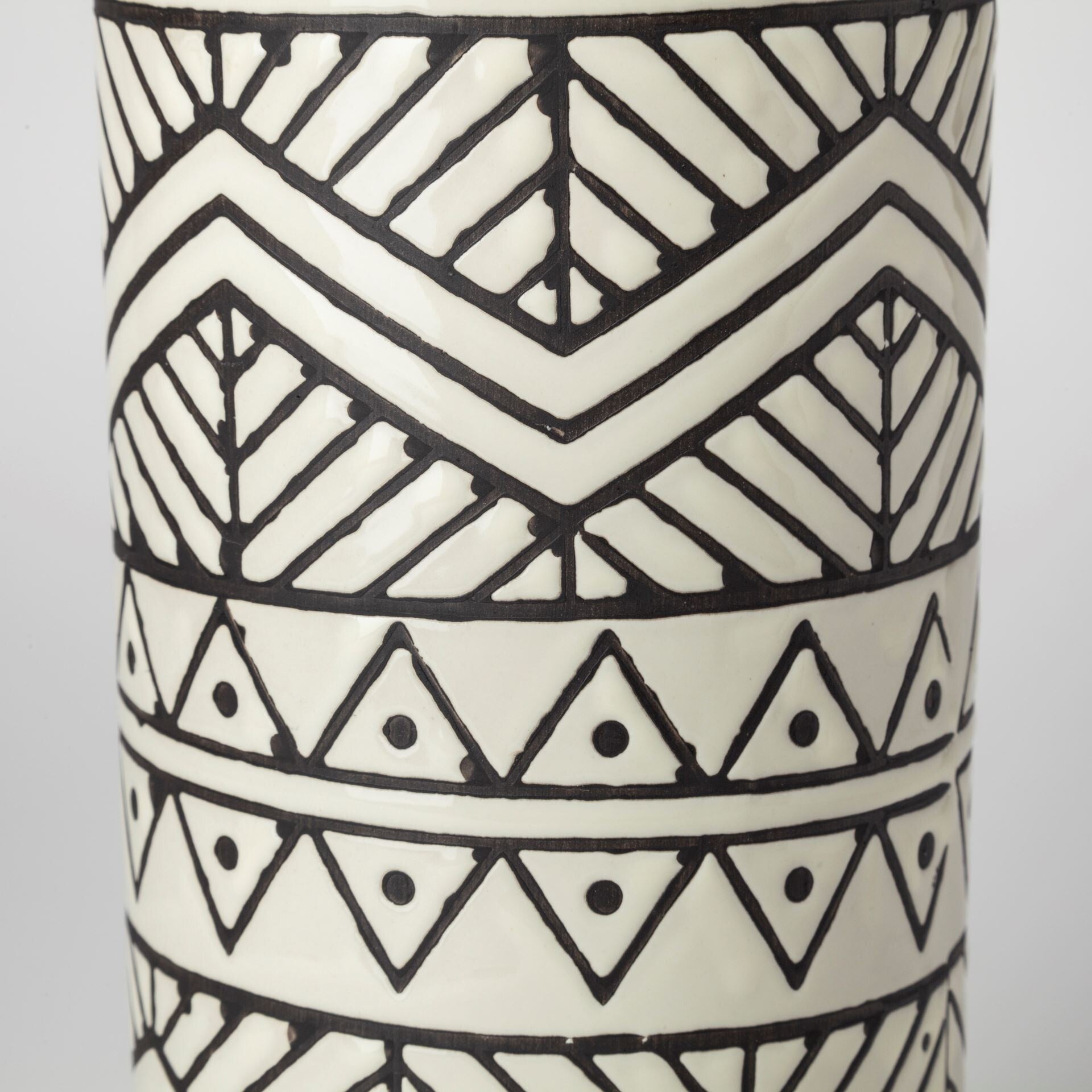 14x4x4 inch cream cylinder vase showing versatile placement options for living room dining area or bedroom decor