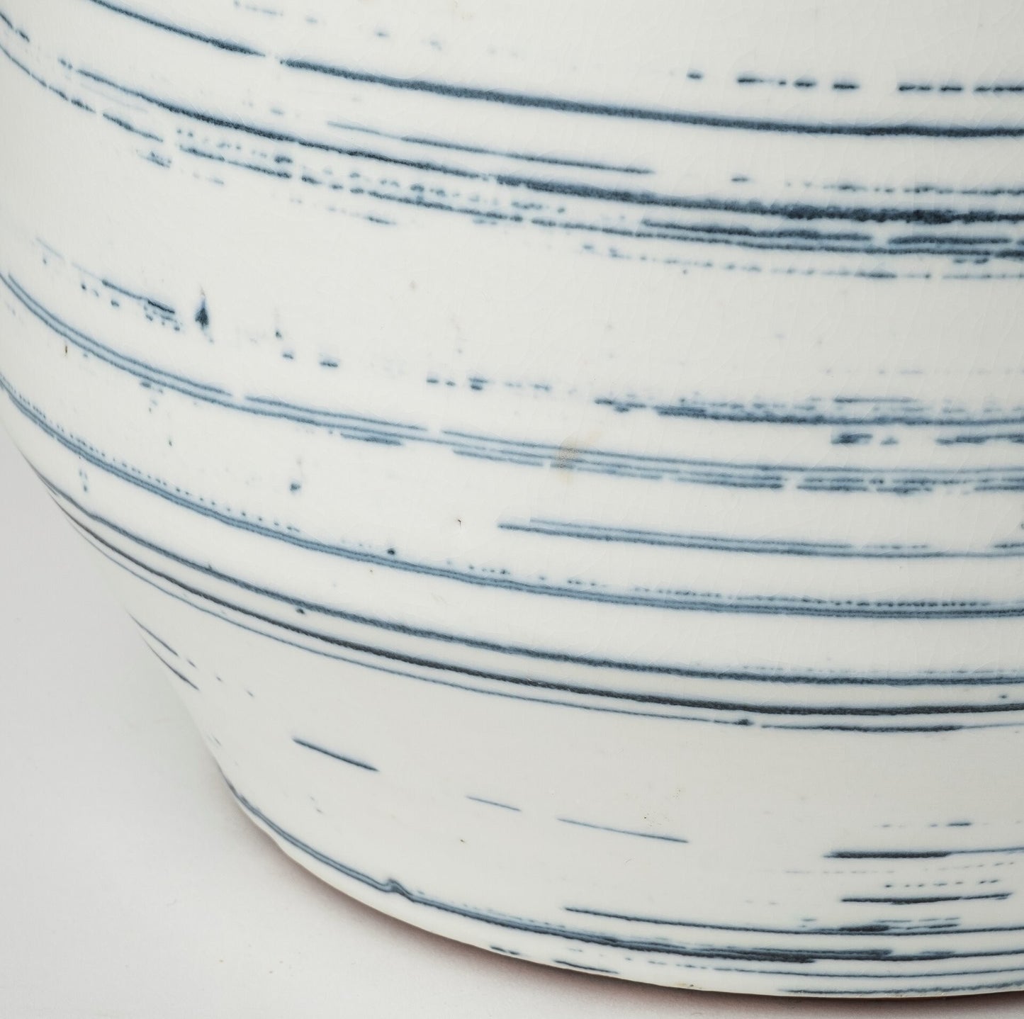 9 inch abstract cylinder ceramic vase full view, coastal modern decor statement piece
