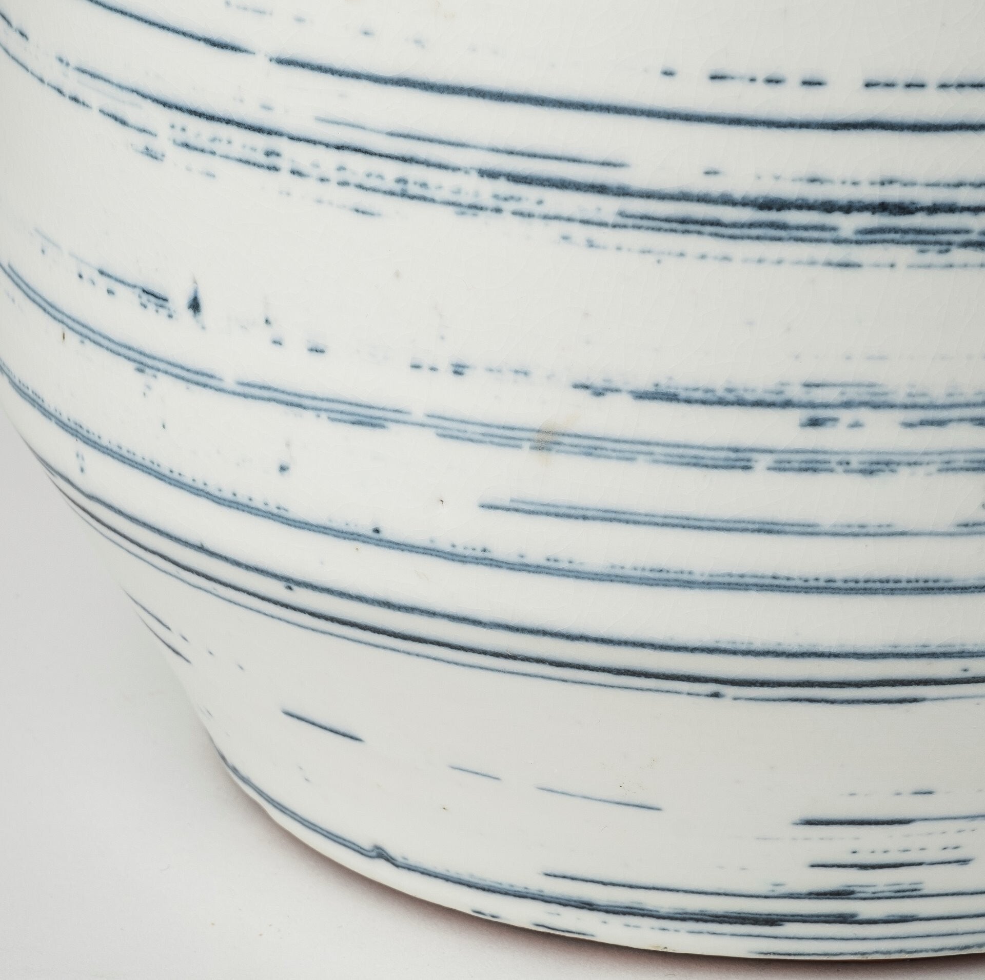 9 inch abstract cylinder ceramic vase full view, coastal modern decor statement piece
