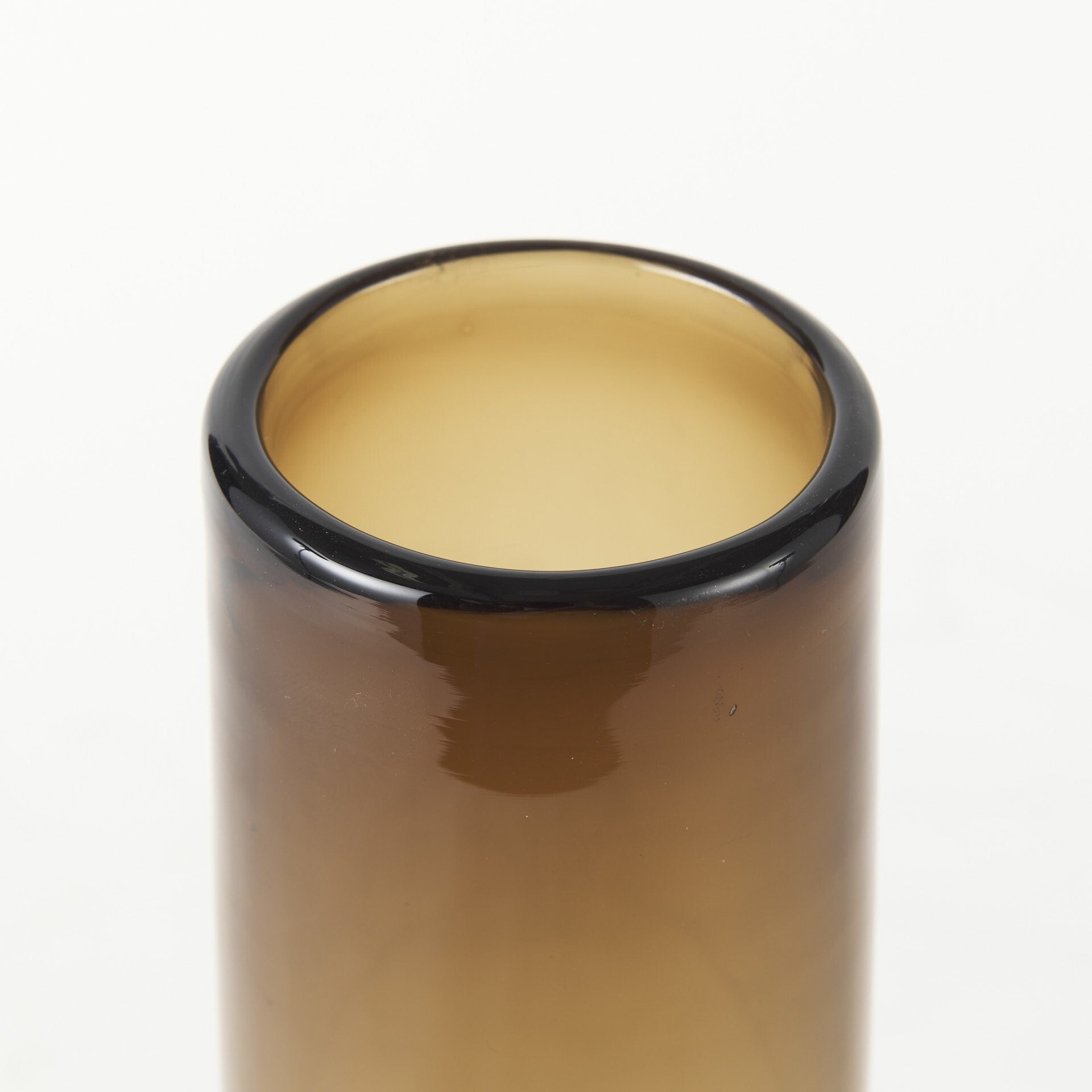 Brown gradient glass vase alternative angle showing versatile modern home decor piece
