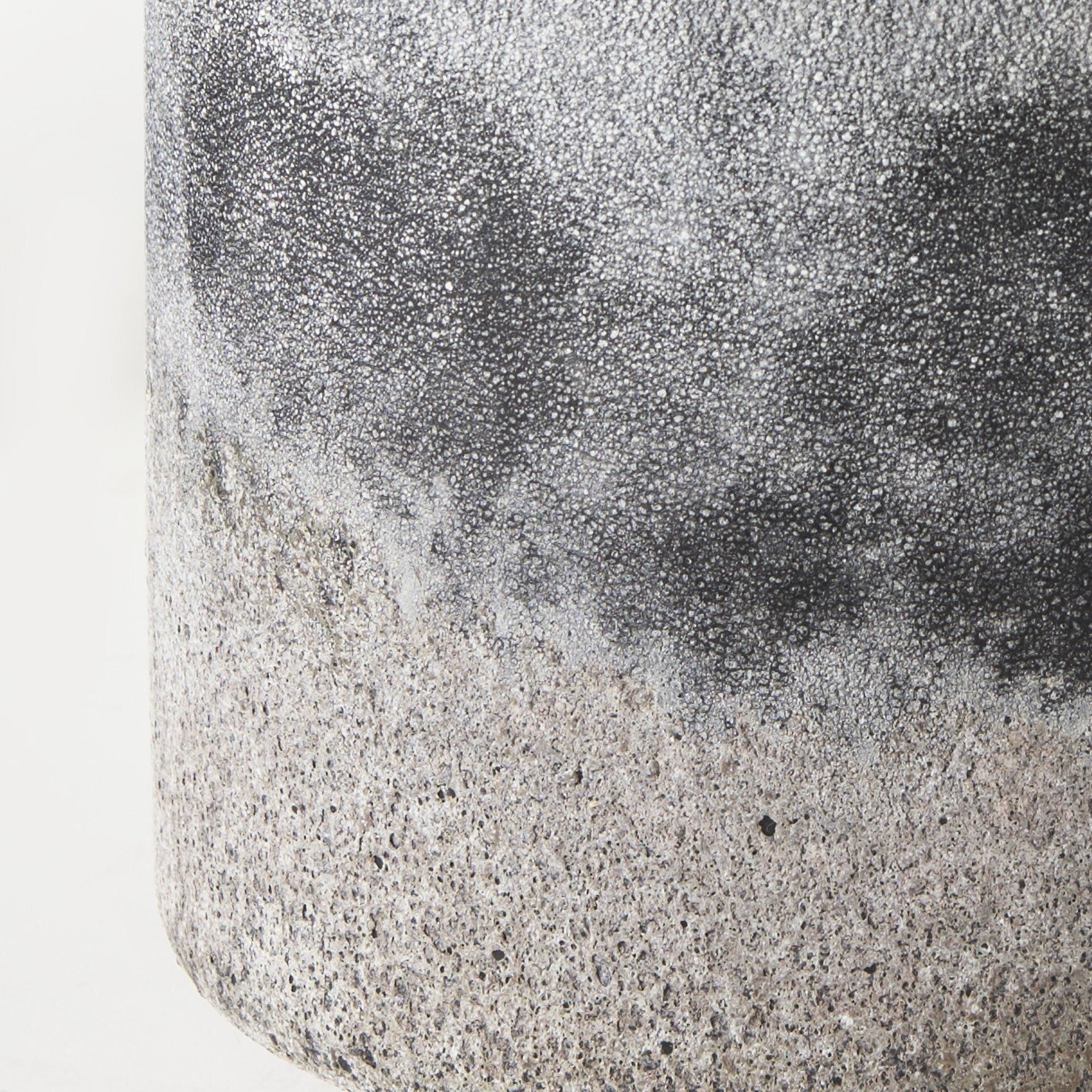 Neutral gradient textured vase on display, versatile accent for desks and small spaces

