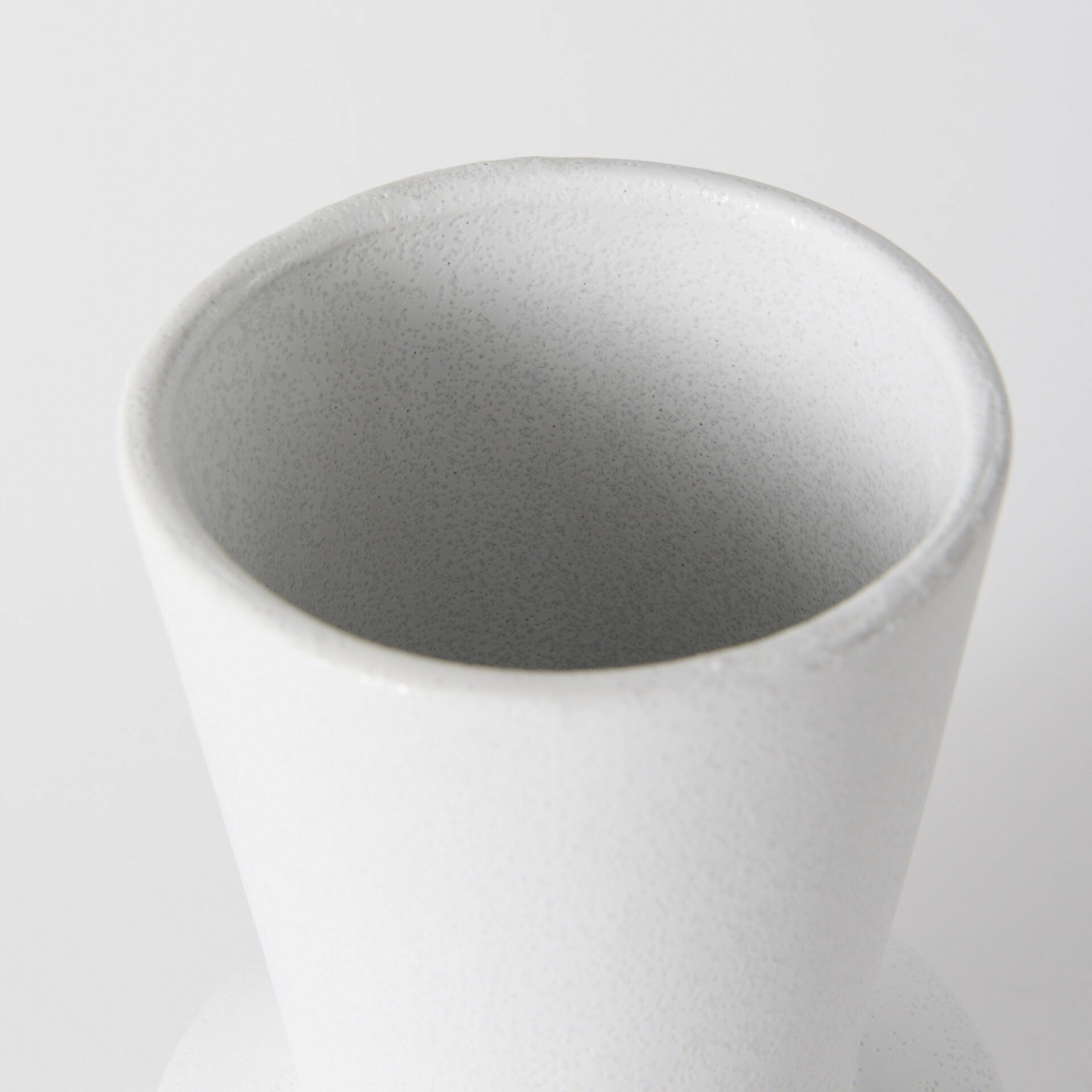 Contemporary deco vase 9 inch white perfect for compact spaces and elegant displays
