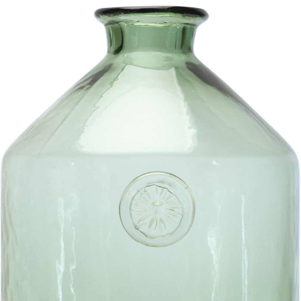 Calming sage green vase showing premium glass quality, 9 inch contemporary home decor
