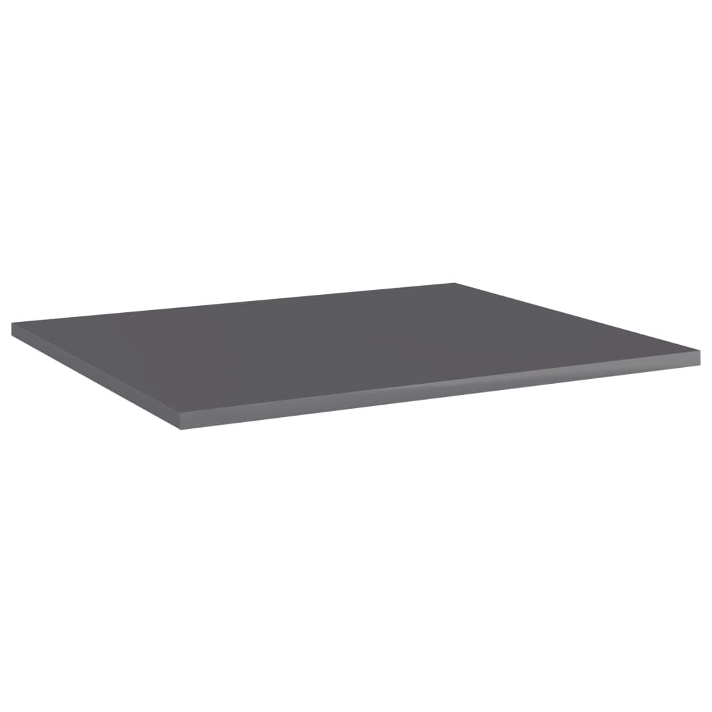 Close-up view of gray floating shelves showing high gloss finish and 19.7x23.6 inch dimensions
